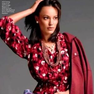 Cabi Corsage Blouse Floral Top Womens Size Small